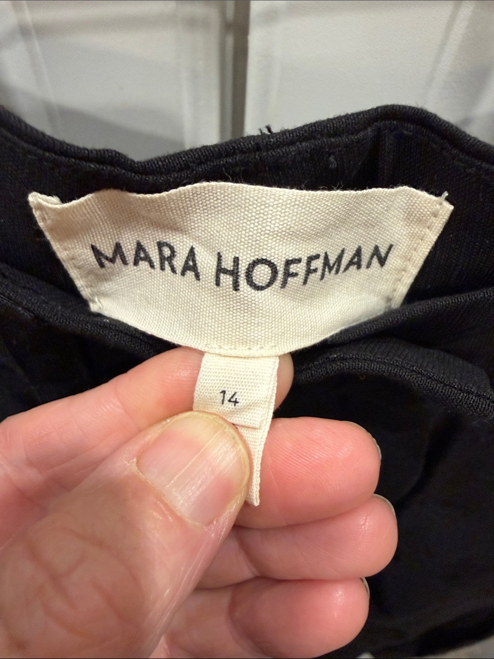 Mara Hoffman black linen Tencel Tulay skirt pockets size 14 - Picture 3 of 7